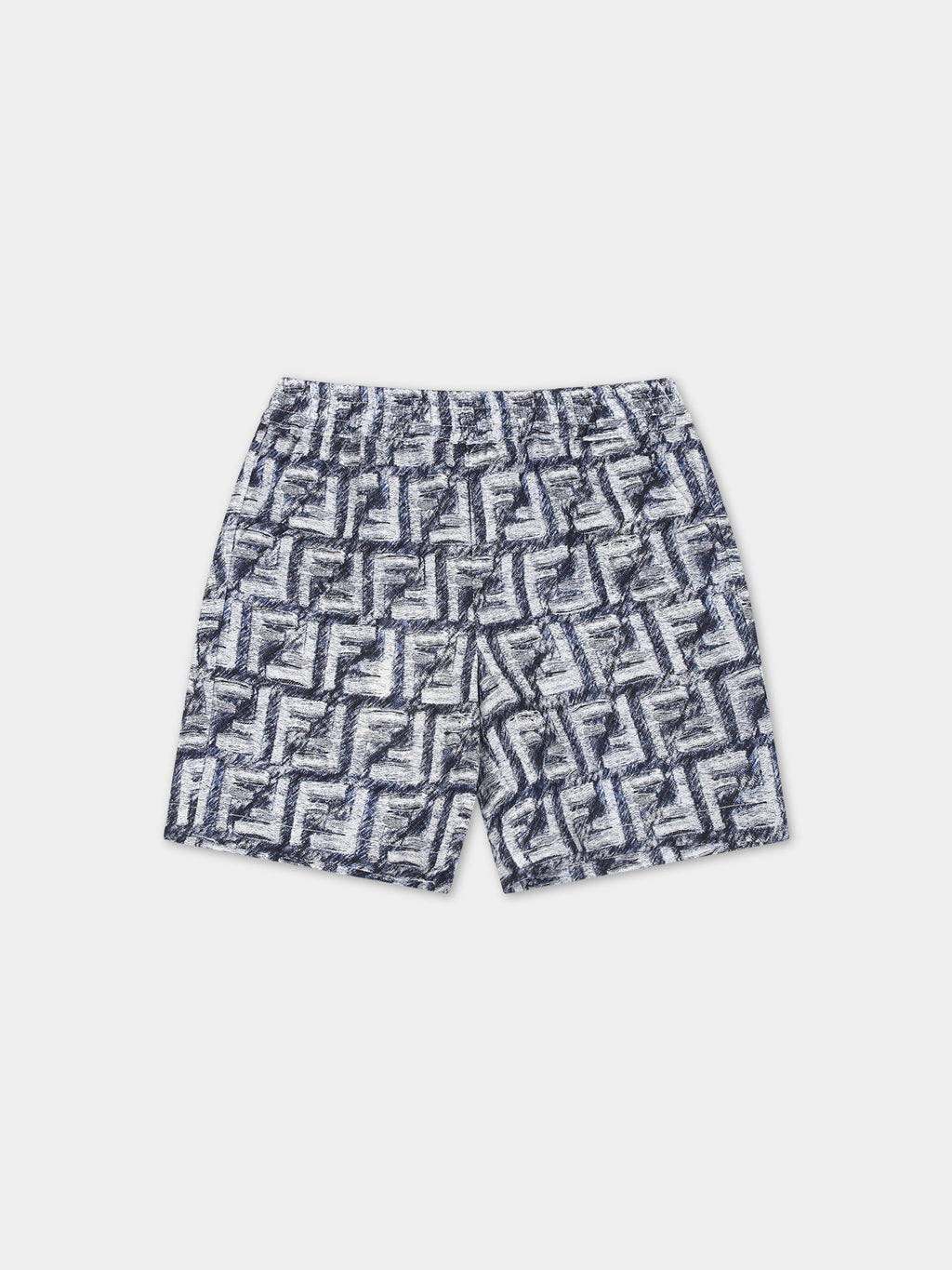 Blue shorts for baby boy with iconic FF